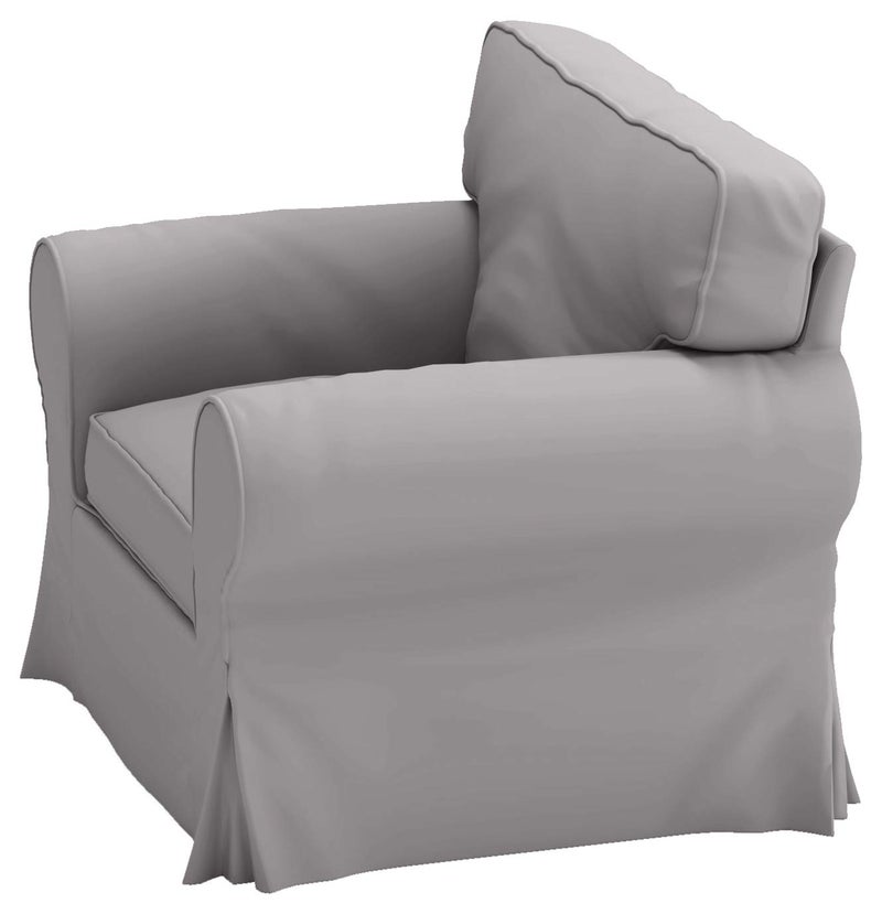 Custom Slipcover Replacement Dense Cotton Ektorp Chair Cover Replacement, Compatible for IKEA Ektorp Armchair Cover, Heavy Cotton Gray - Image 4